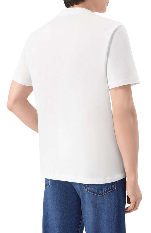 Хлопковая футболка Brioni UJVC0L/0D620 Белый  UJVC0L/0D620 Фото 4