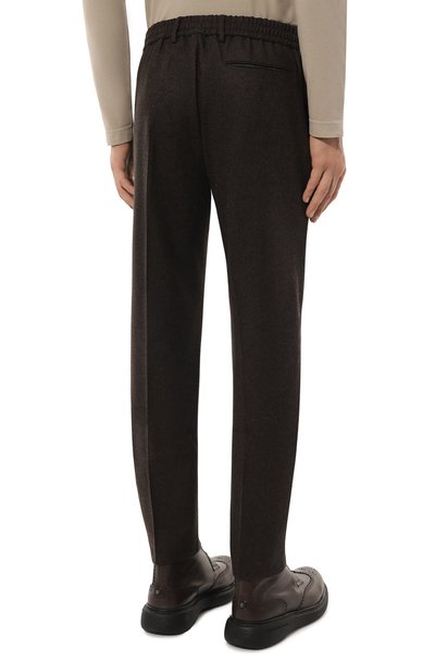 Шерстяные брюки BERWICH темно-коричневого цвета по цене 45950 руб., арт. SPIAGGIA ALC/VB1504, фото 4 Шерстяные брюки BERWICH, арт. SPIAGGIA ALC/VB1504, фото 4