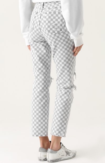 Укороченные джинсы в контрастную клетку ALEXANDER WANG, арт. 4D274017AA, фото 4