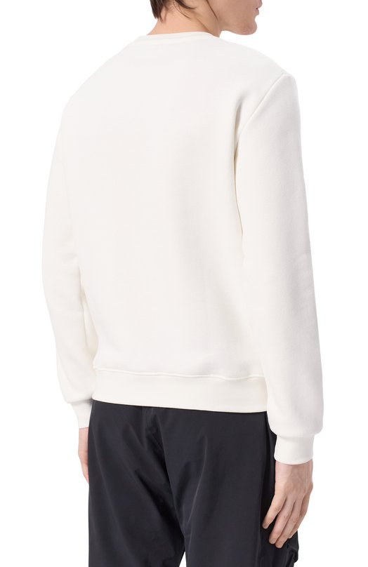 Хлопковый свитшот Fefe` CREW NECK SWEATSHIRT/FLPSCIP03AXYT0PWHITE Кремовый  CREW NECK SWEATSHIRT/FLPSCIP03AXYT0PWHITE Фото 4