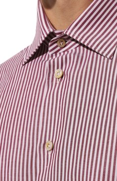 Рубашка из хлопка и льна KITON, арт. UCCH0660936, фото 1