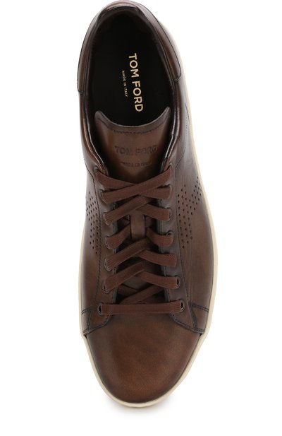 Кожаные кеды на шнуровке TOM FORD, арт. 118J1045T-VCL/217, фото 5