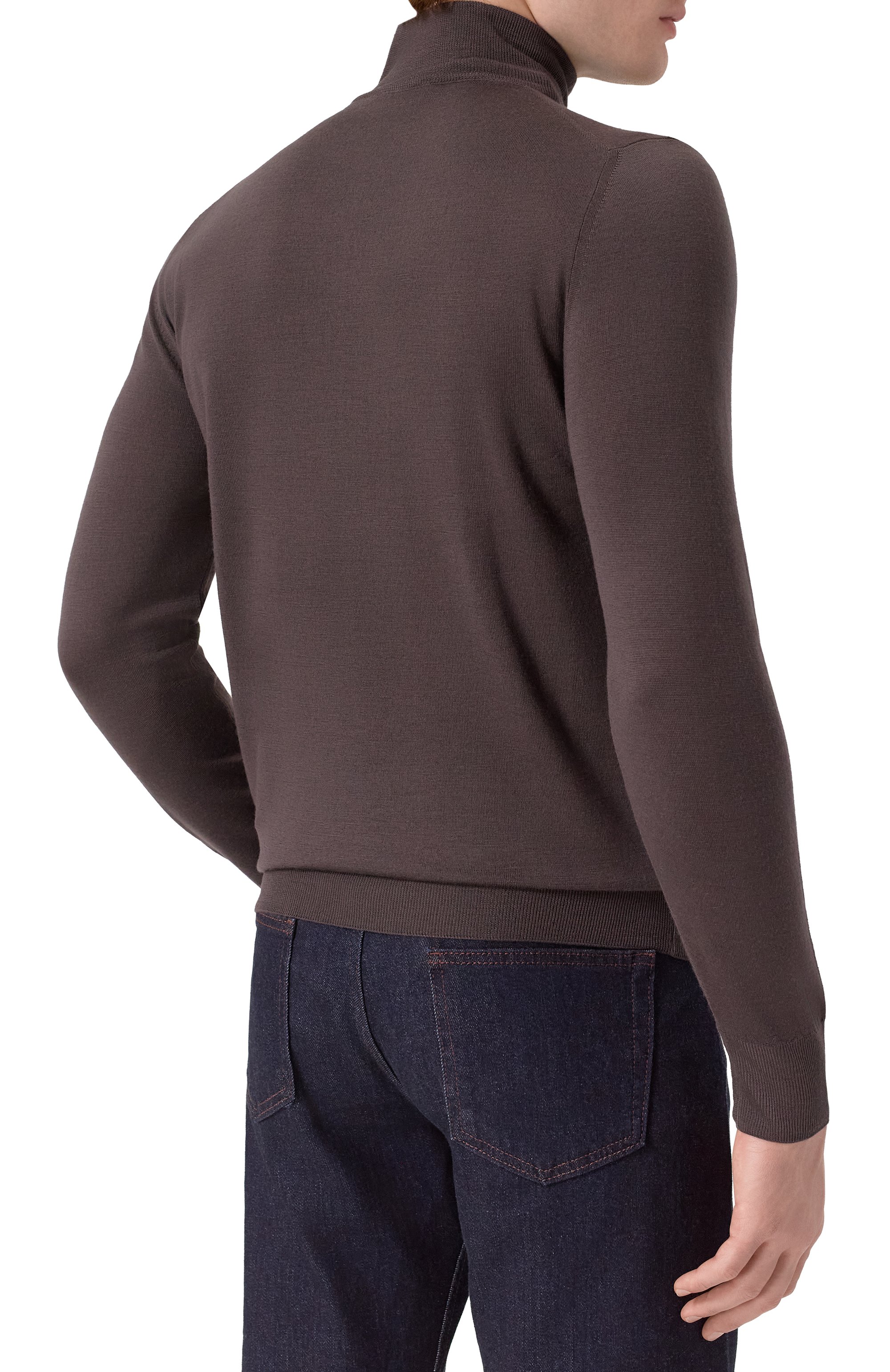 Шерстяной джемпер CANALI темно-коричневого цвета по цене 55350 руб., арт. C0015/MK01149, фото 4 Шерстяной джемпер CANALI, арт. C0015/MK01149, фото 4