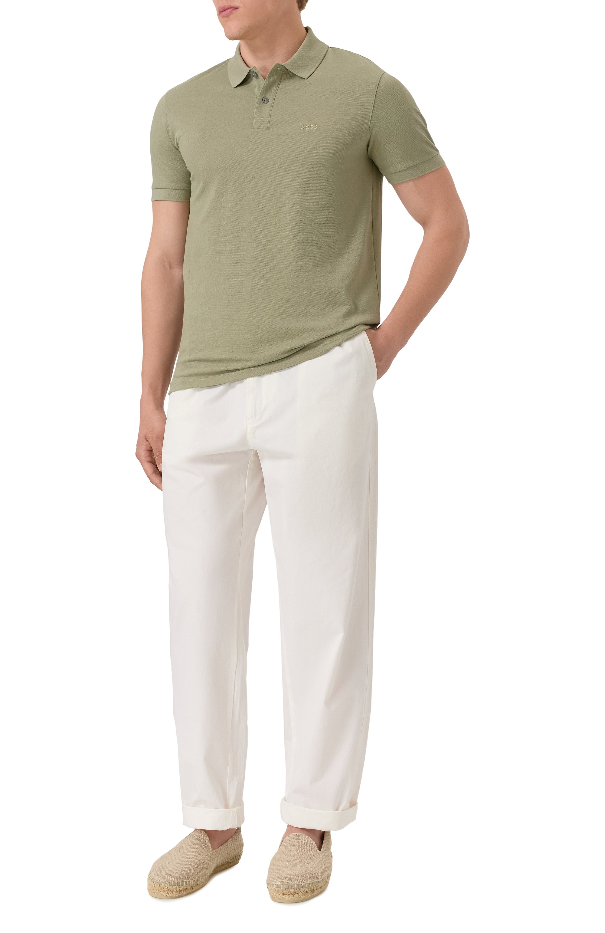 Хлопковое поло BOSS, арт. 50468362, фото 2