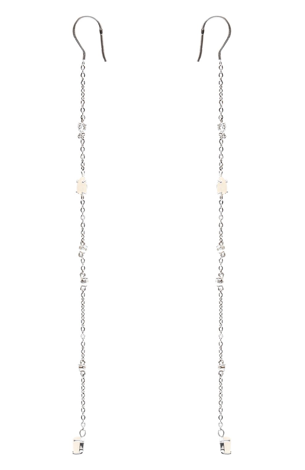 Серьги-цепочки с лунными камнями и топазами MOONKA, арт. wt-her-mns, фото 3