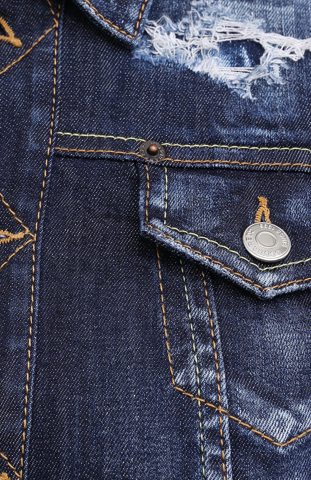 Джинсовое платье DSQUARED2 синего цвета по цене 87550 руб., арт. S75CV0303/S30685, фото 5 Джинсовое платье DSQUARED2, арт. S75CV0303/S30685, фото 5