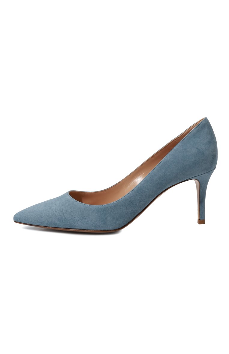 Женские замшевые туфли gianvito 70 GIANVITO ROSSI голубого цвета, арт. G26770.70RIC.CAMANTB | Фото 4 (Подошва: Плоская; Материал внутренний: Натуральная кожа; Каблук высота: Средний; Каблук тип: Шпилька; Материал внешний: Замша, Натуральная кожа)