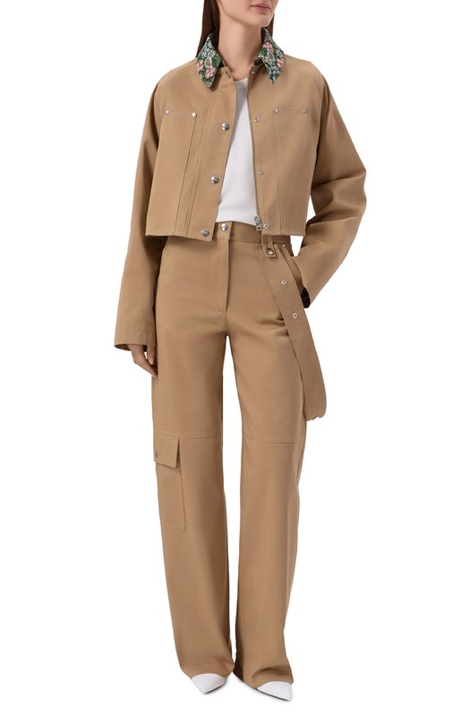 Хлопковая куртка MSGM 4041MDH04Y/267104 Бежевый  4041MDH04Y/267104 Фото 2