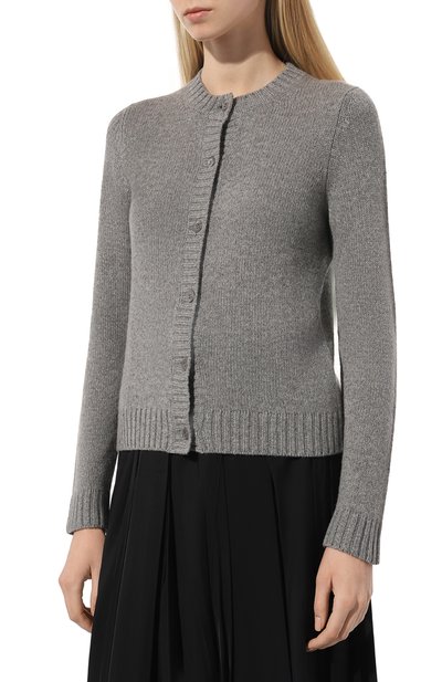 Кашемировый кардиган PRADA серого цвета по цене 125000 руб., арт. P25H61-643-F0031-202, фото 3 Кашемировый кардиган PRADA, арт. P25H61-643-F0031-202, фото 3