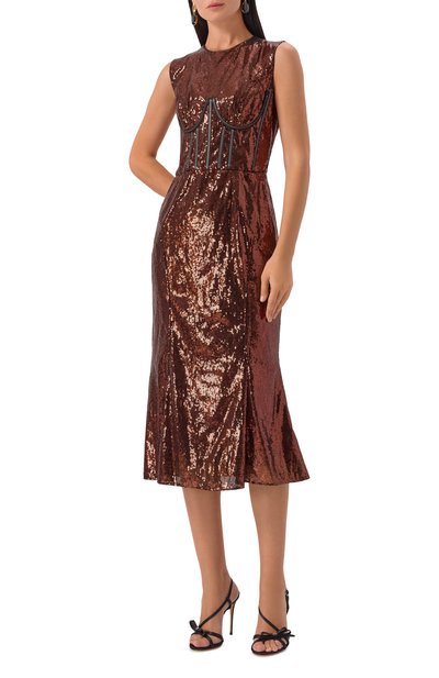 Платье с отделкой пайетками DOLCE & GABBANA, арт. I6GG2W/FLMK4, фото 2