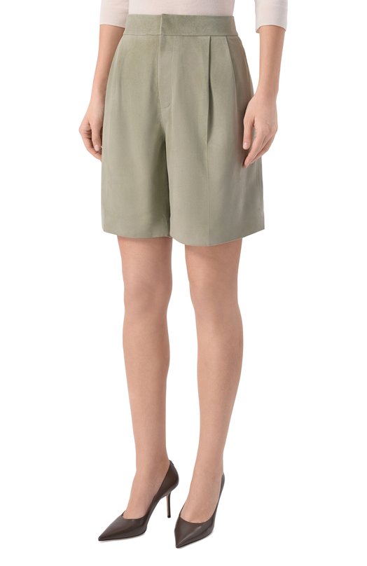 Замшевые шорты MVST M26.2PW.L023/L010 SUEDE Зелёный  M26.2PW.L023/L010 SUEDE Фото 3