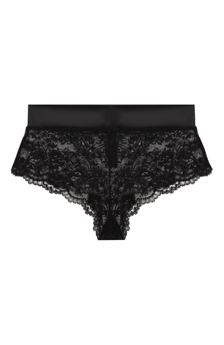 Женские трусы-шорты DOLCE & GABBANA черного цвета, арт. 02F30T/0NP94 | Фото 1 (Материал внешний: Синтетический материал; Нос: Не проставлено)