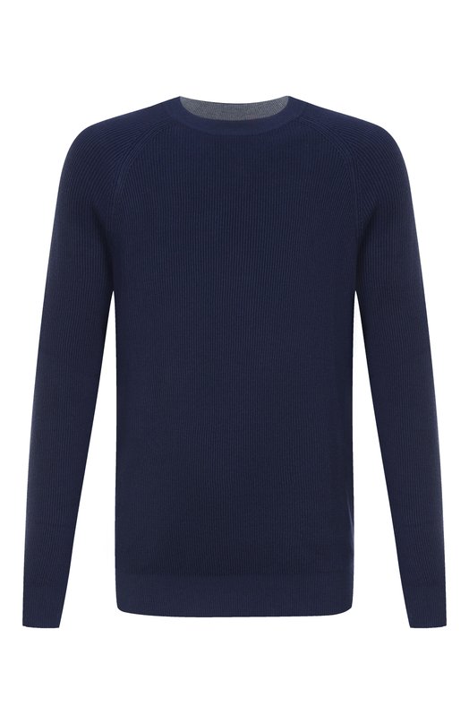 Хлопковый джемпер Brunello Cucinelli M29400100 Синий M29400100