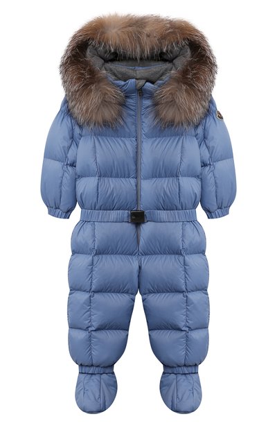 Пуховый комбинезон с мехом MONCLER, арт. G2-951-1G506-02-53079/12-18M, фото 1