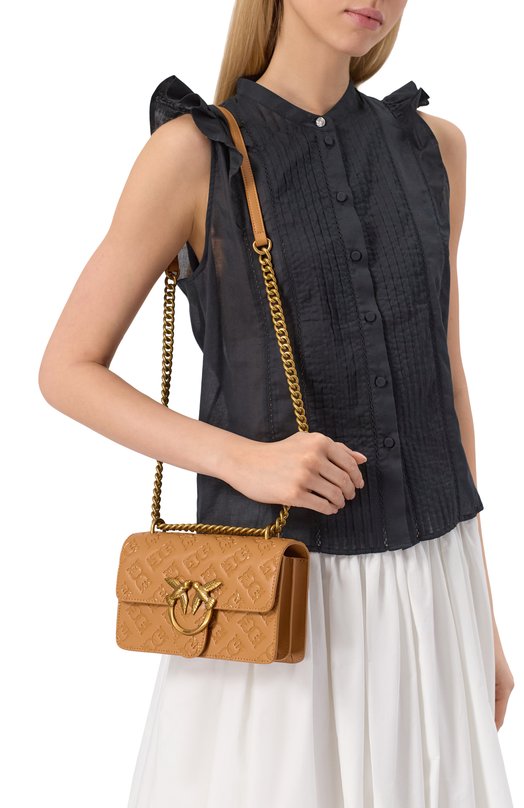 Сумка Love One mini Pinko 100074/A1YB Коричневый  100074/A1YB Фото 2