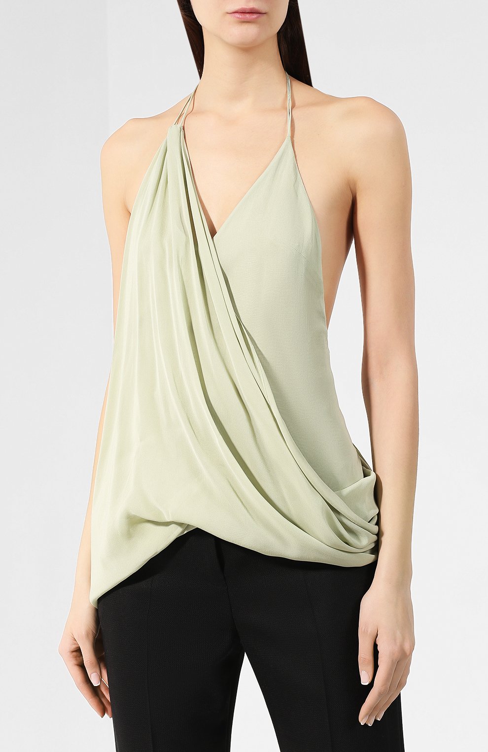 Топ из вискозы JACQUEMUS зеленого цвета по цене 42550 руб., арт. 191T004/05520, фото 3 Топ из вискозы JACQUEMUS, арт. 191T004/05520, фото 3