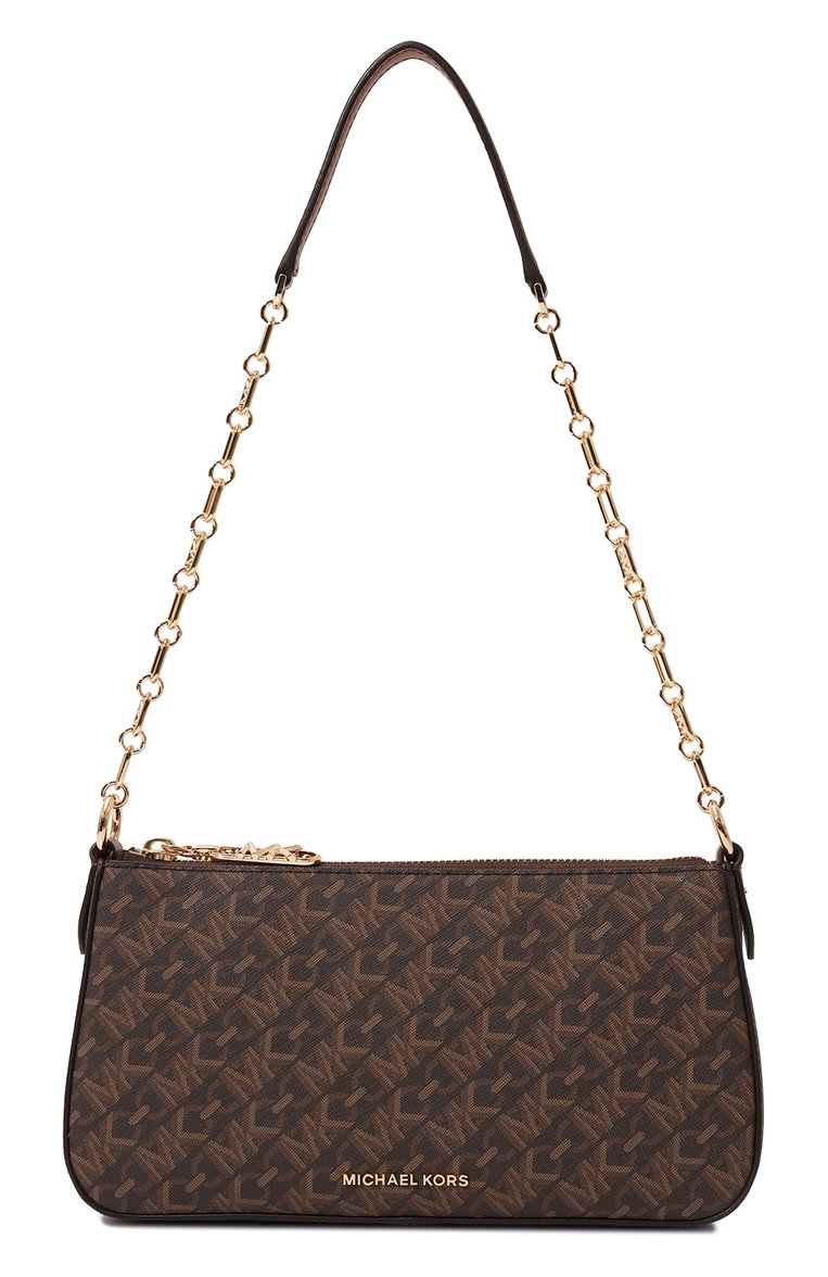Женская сумка empire MICHAEL MICHAEL KORS коричневого цвета, арт. 32H3G8EW6B | Фото 1 (Размер: small; Материал сплава: Проставлено; Драгоценные камни: Проставлено; Материал: Экокожа)