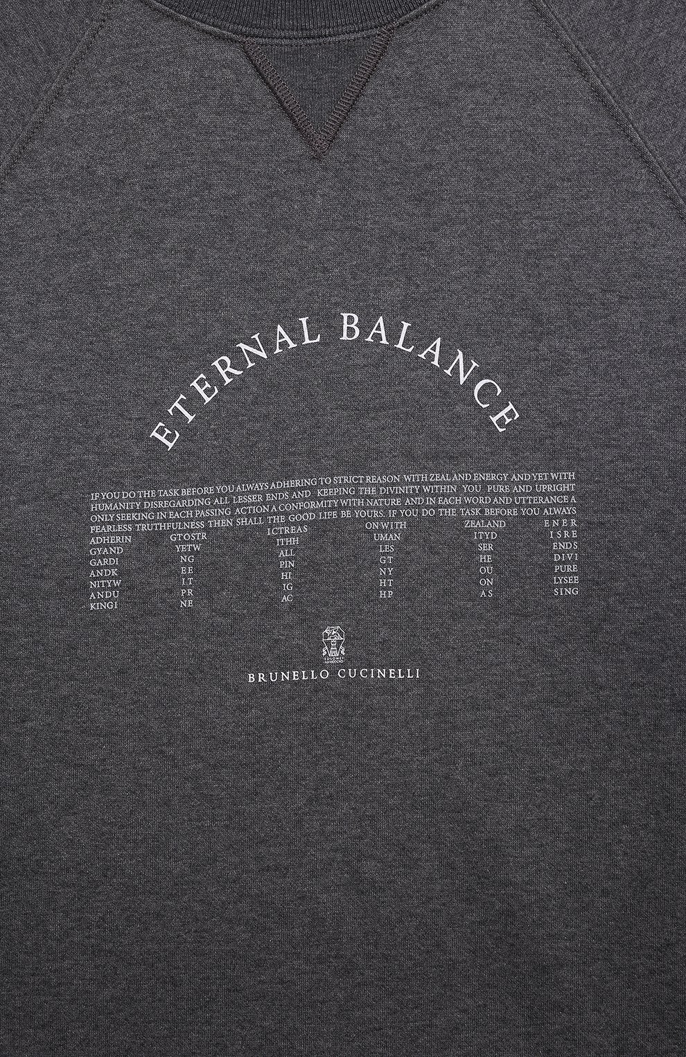 Хлопковый свитшот BRUNELLO CUCINELLI, арт. BM836E177C, фото 3