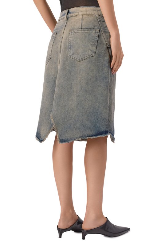 Джинсовая юбка Rick Owens RP02E4377/DWG Голубой  RP02E4377/DWG Фото 4