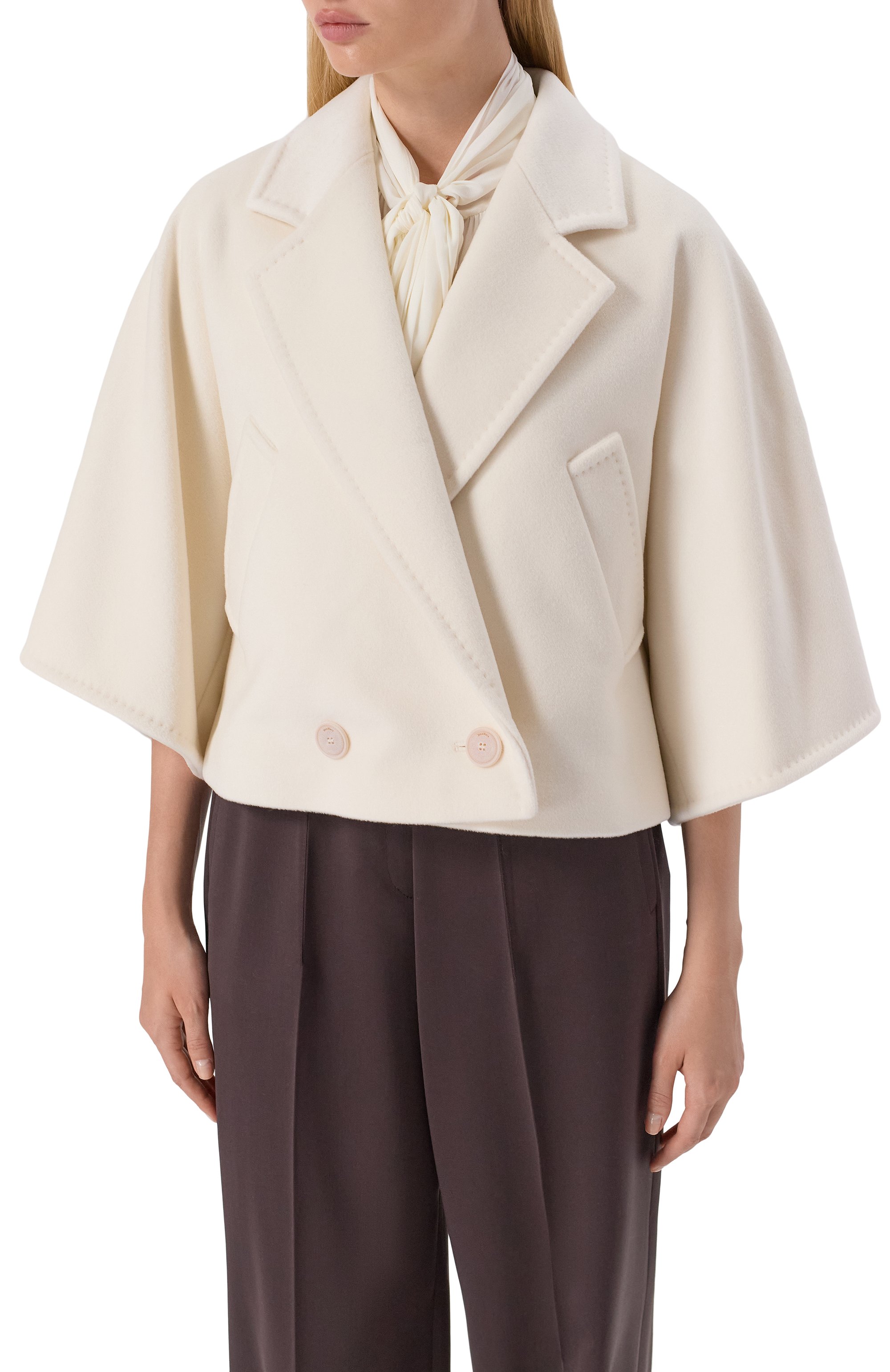 Полупальто из шерсти и кашемира MAX MARA, арт. GALEA, фото 3