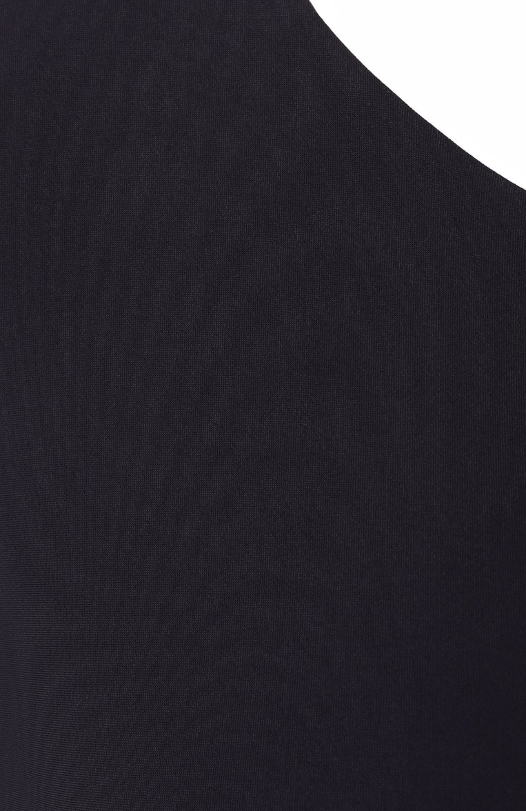 Женская футболка JIL SANDER черного цвета, арт. J01GC0003/J70026 | Фото 6 (Длина (для топов): Стандартные; Материал внешний: Синтетический материал; Рукава: Короткие; Стили: Минимализм; Принт: Без принта; Кросс-КТ: костюм; Автоматизация ТО: Проставлено; Автоматизация состава: Проставлено)
