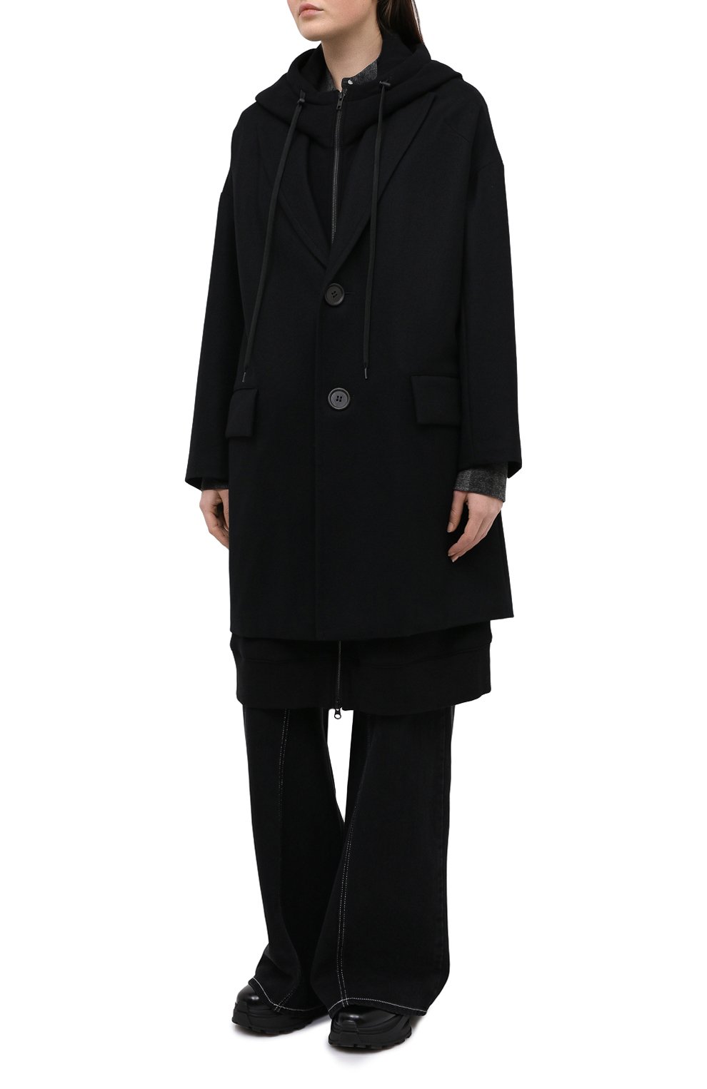 Шерстяное пальто YOHJI YAMAMOTO, арт. FB-C53-802, фото 3