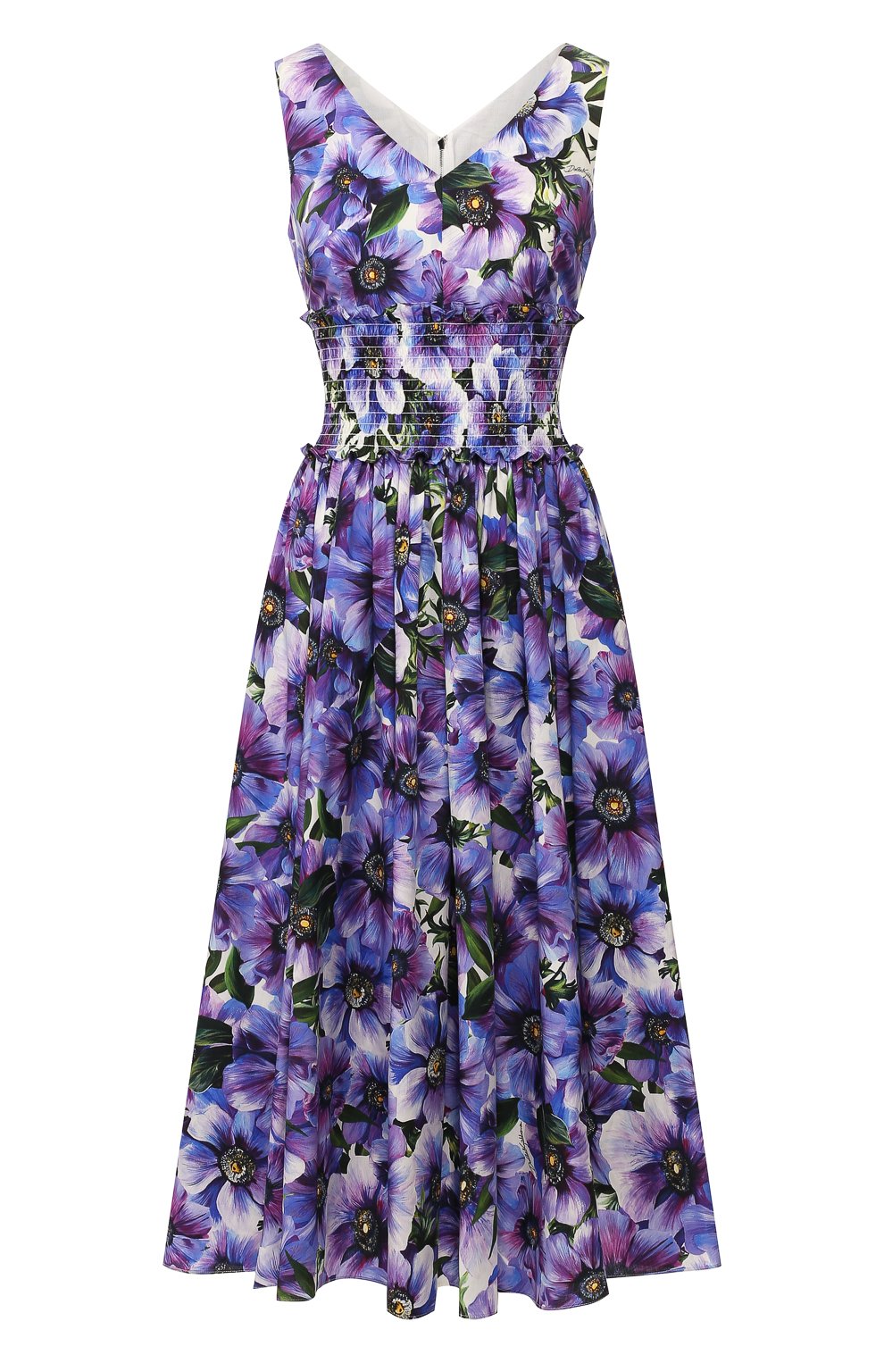 Хлопковое платье DOLCE & GABBANA сиреневого цвета по цене 181000 руб., арт. F6D2ST/HS5GD, фото 1 Хлопковое платье DOLCE & GABBANA, арт. F6D2ST/HS5GD, фото 1