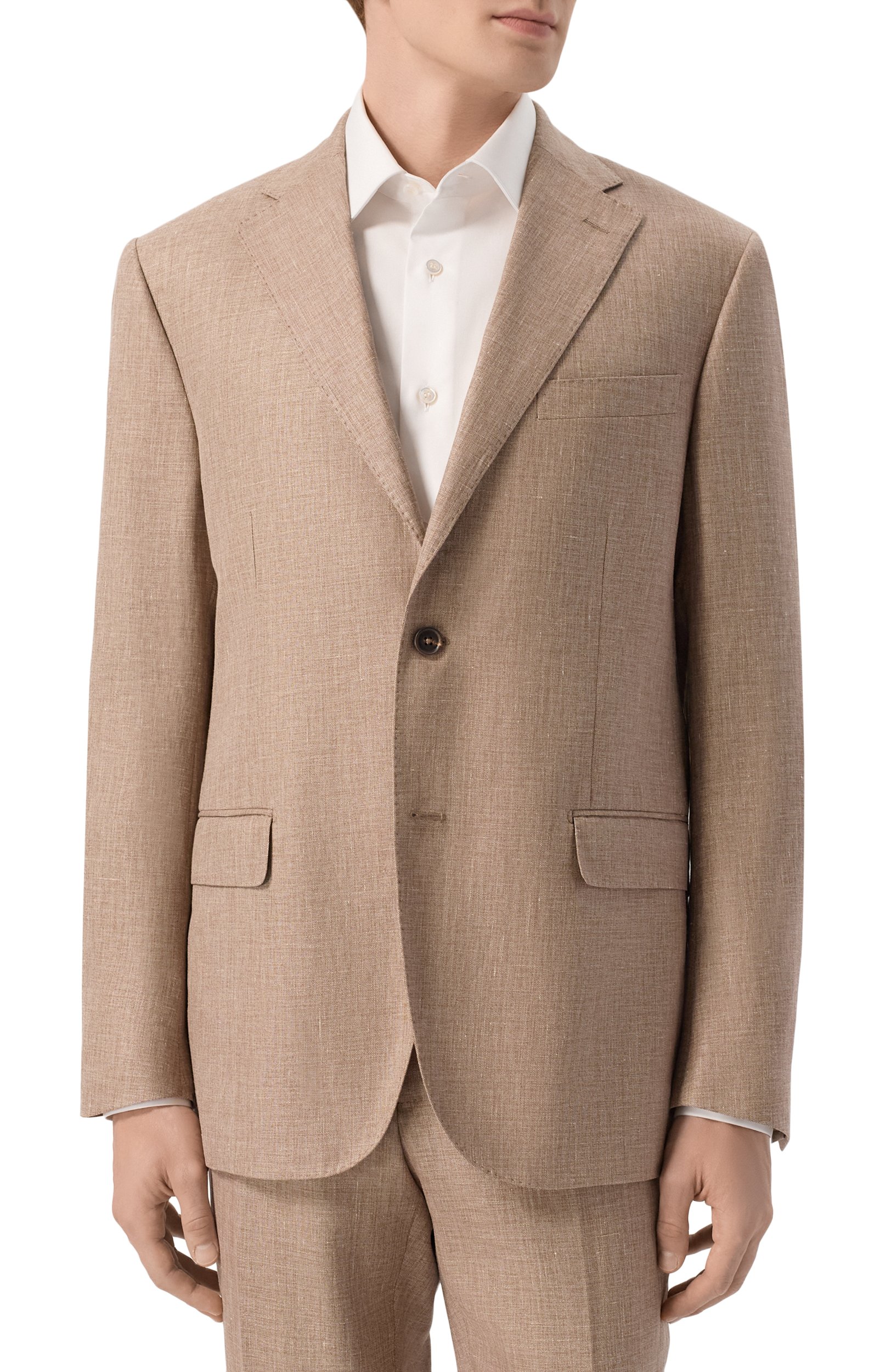 Пиджак из шерсти и льна CORNELIANI бежевого цвета по цене 129500 руб., арт. 27X008/2718263, фото 3 Пиджак из шерсти и льна CORNELIANI, арт. 27X008/2718263, фото 3