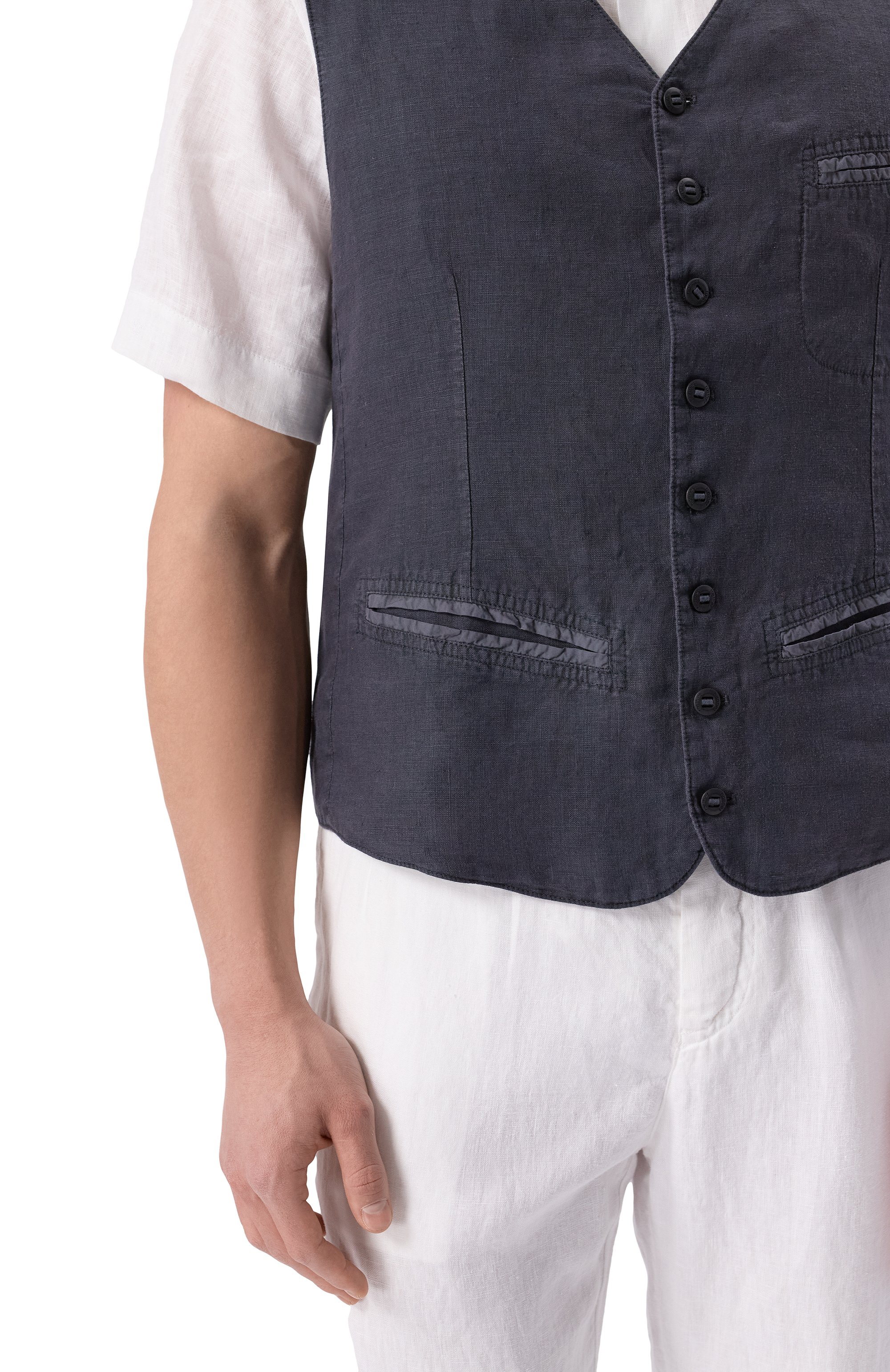 Льняной жилет HANNES ROETHER, арт. BE26VER.601/, фото 5