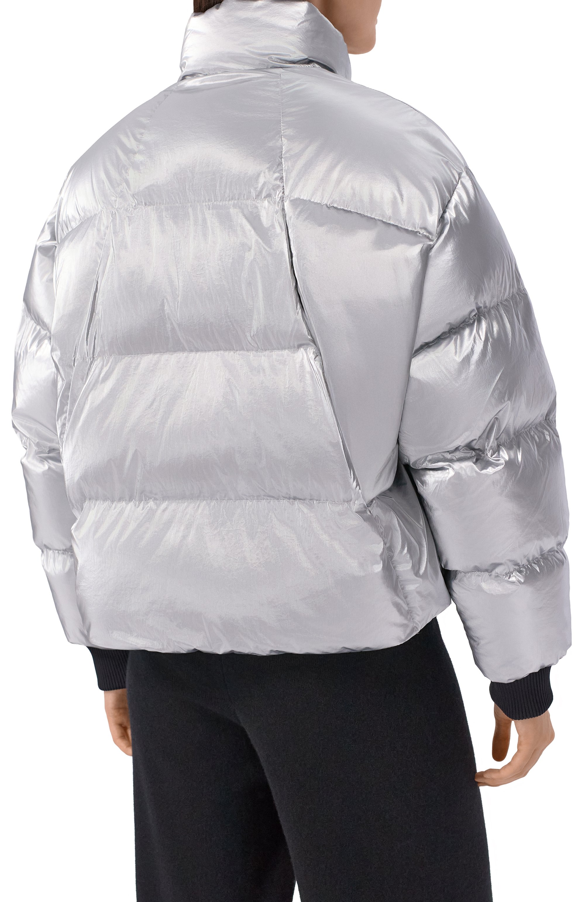 Пуховик HUGO BLUE серебряного цвета по цене 33950 руб., арт. 50546368, фото 4 Пуховик HUGO BLUE, арт. 50546368, фото 4