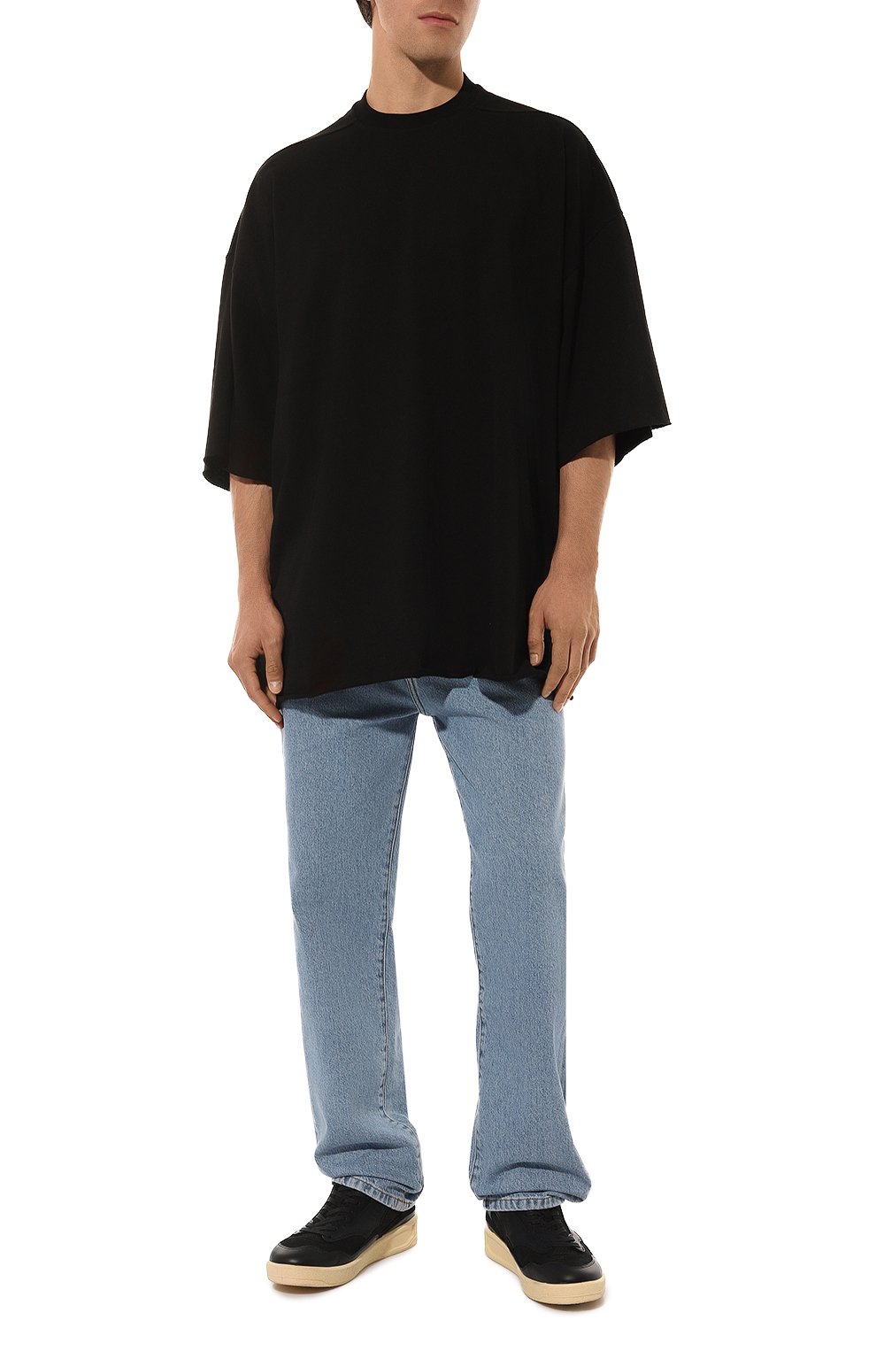 Хлопковая футболка RICK OWENS, арт. RU02C7283/BA, фото 2