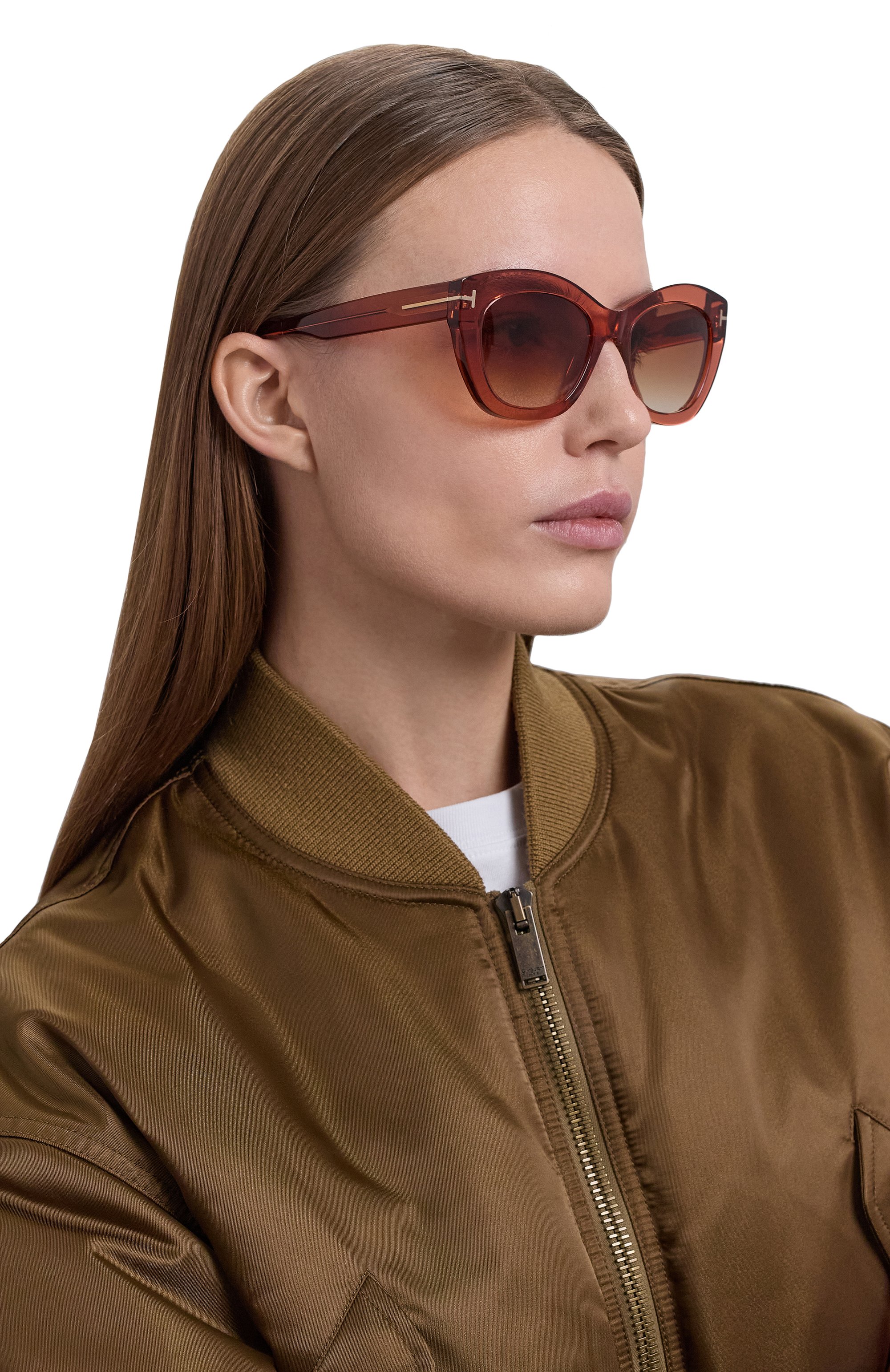 Солнцезащитные очки TOM FORD розового цвета по цене 51450 руб., арт. TF1285 42F, фото 2 Солнцезащитные очки TOM FORD, арт. TF1285 42F, фото 2