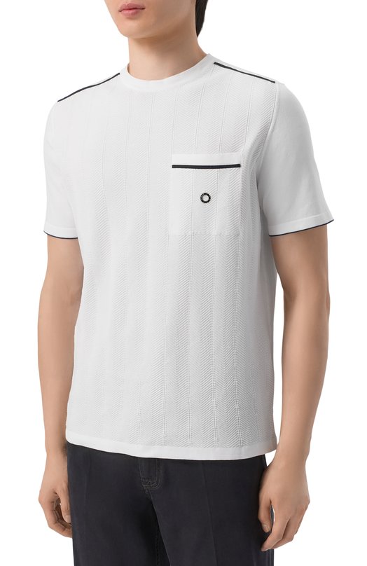 Хлопковая футболка Stefano Ricci K818113G10/F26279 Белый  K818113G10/F26279 Фото 3