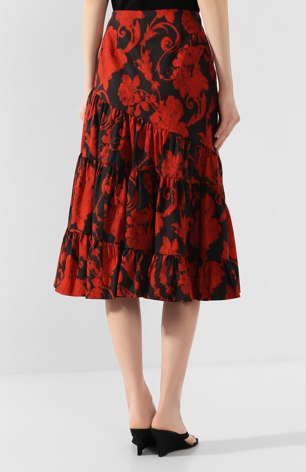 Хлопковая юбка DRIES VAN NOTEN красного цвета по цене 87700 руб., арт. 201-30863-9407, фото 4 Хлопковая юбка DRIES VAN NOTEN, арт. 201-30863-9407, фото 4