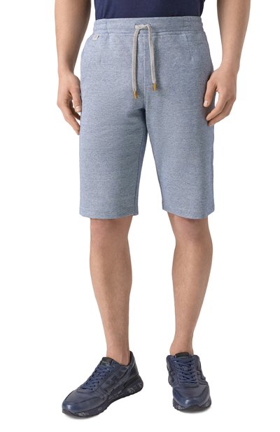 Шорты изо льна и хлопка CAPOBIANCO голубого цвета по цене 39950 руб., арт. 18M753.LUR0., фото 3 Шорты изо льна и хлопка CAPOBIANCO, арт. 18M753.LUR0., фото 3