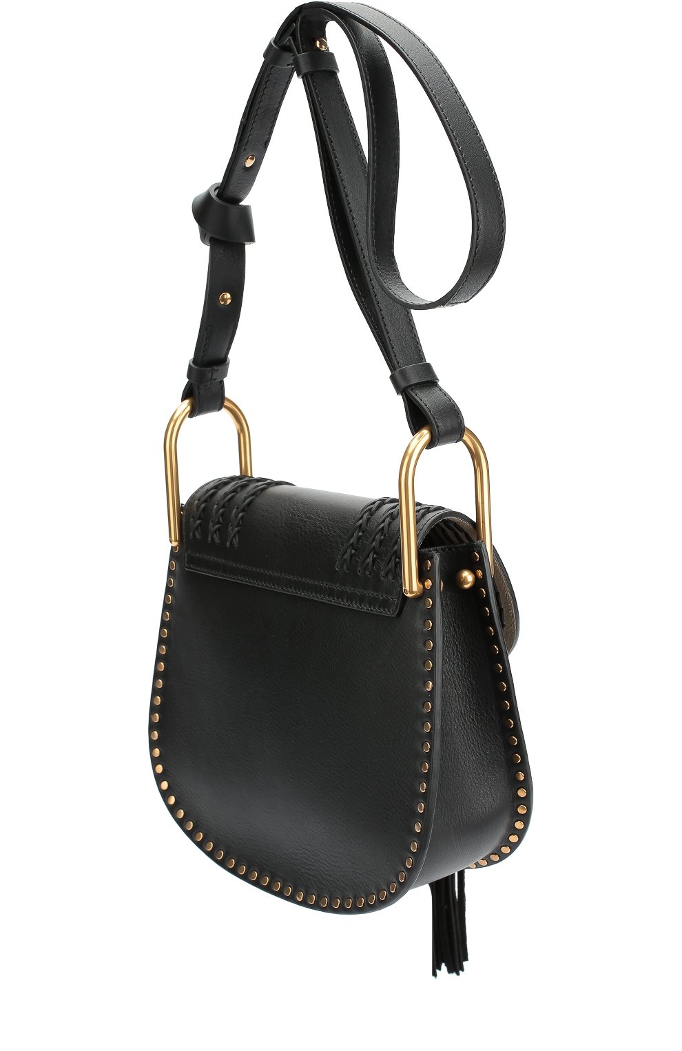 Кожаная сумка hudson small с плетением и металлическим декором CHLOÉ, арт. 3S1219/H68, фото 3