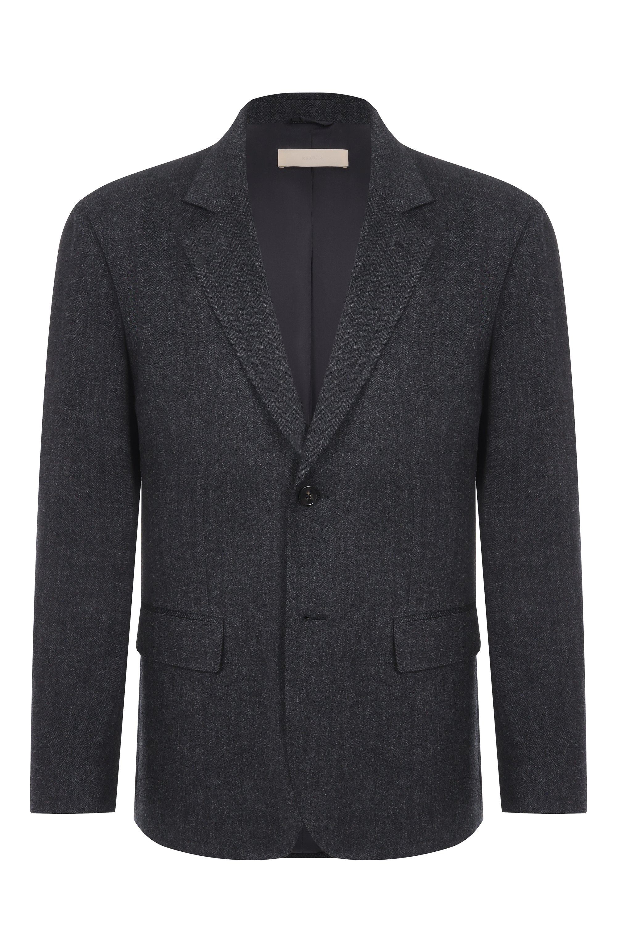 Пиджак из шерсти и шелка 12 STOREEZ темно-серого цвета по цене 47000 руб., арт. 133340, фото 1 Пиджак из шерсти и шелка 12 STOREEZ, арт. 133340, фото 1
