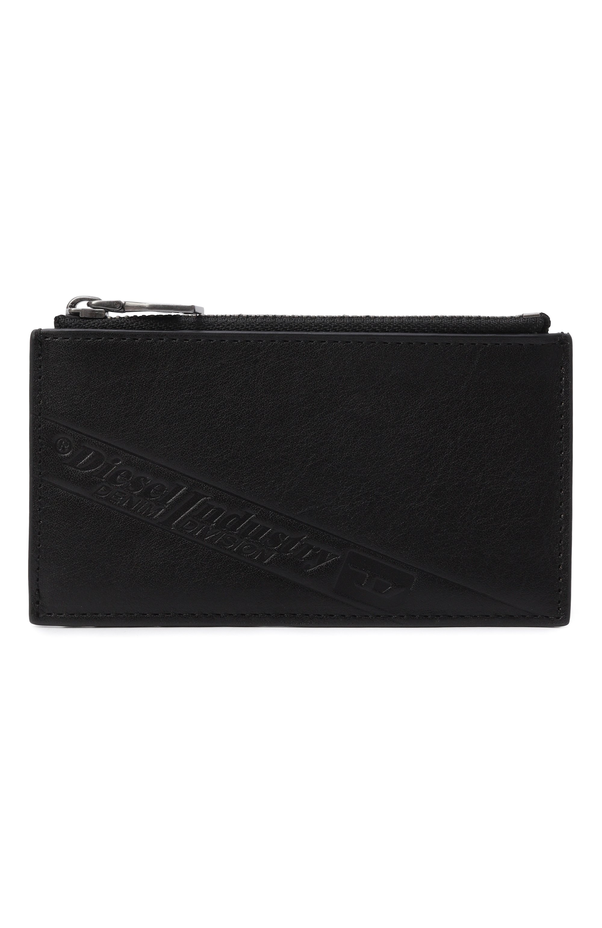 Кожаный футляр для кредитных карт DIESEL черного цвета по цене 18550 руб., арт. X10617/P8811, фото 1 Кожаный футляр для кредитных карт DIESEL, арт. X10617/P8811, фото 1