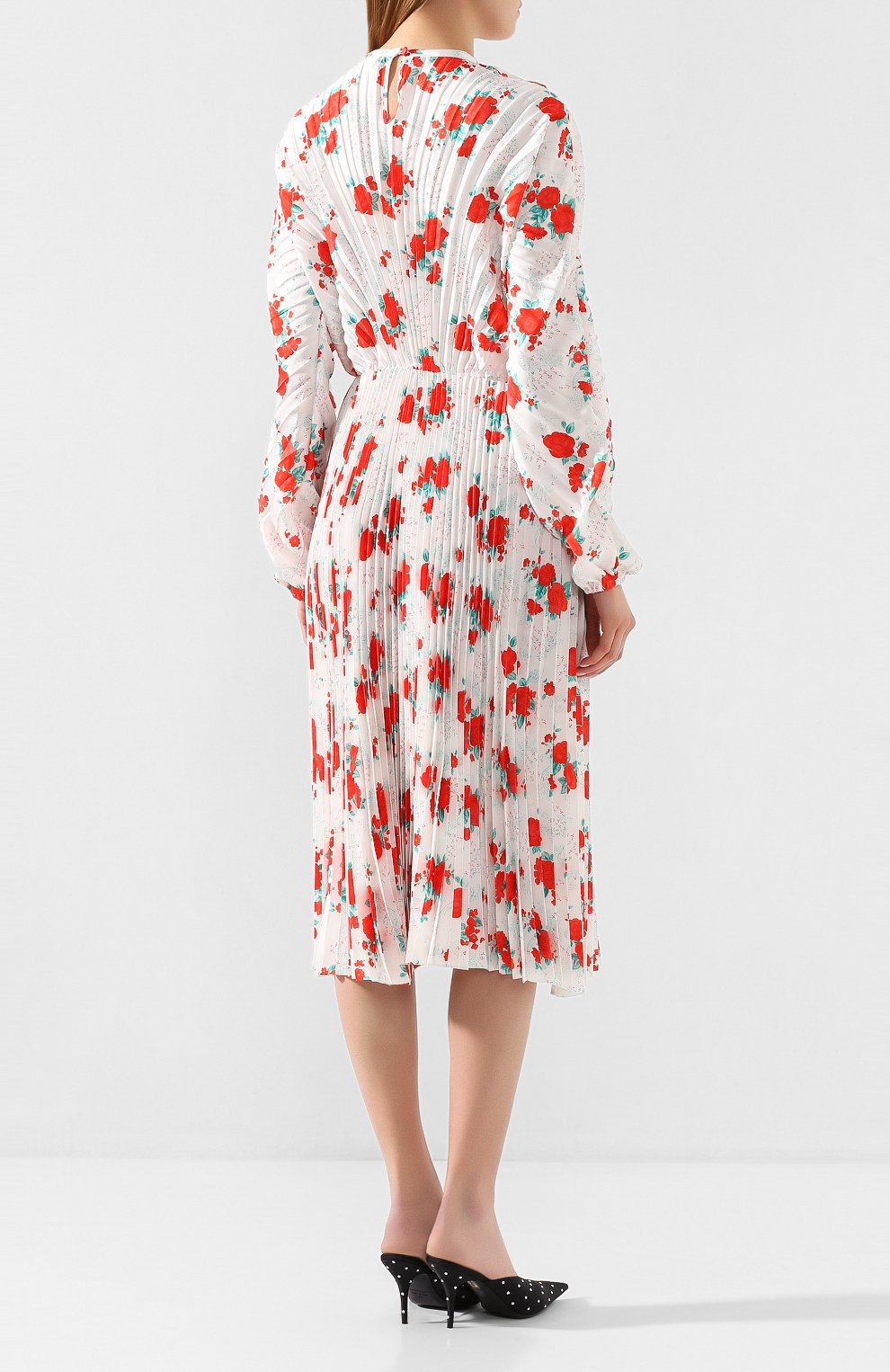 Платье VETEMENTS, арт. SS20DR290 2601/W/RED/WHITE FL0WERS, фото 4