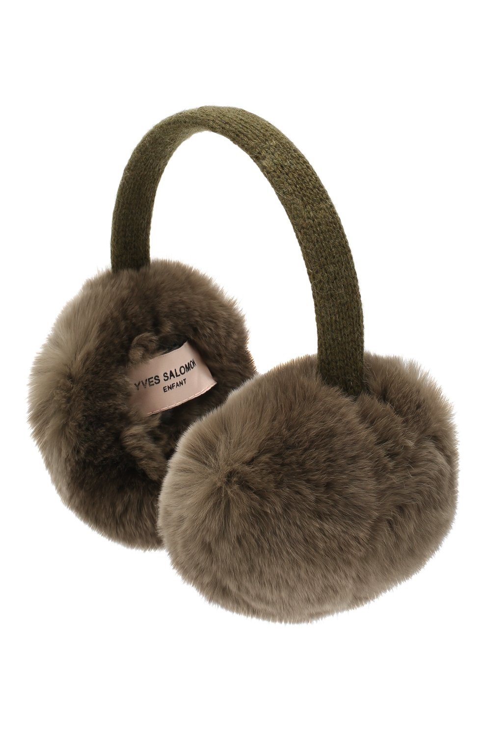 Шерстяные наушники с меховой отделкой YVES SALOMON ENFANT, арт. 20WEA310XXREXW, фото 2