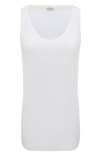 Женская хлопковая майка BRUNELLO CUCINELLI, арт. M0T18B0150