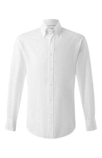 Мужская хлопковая рубашка BRUNELLO CUCINELLI, арт. MB6971716