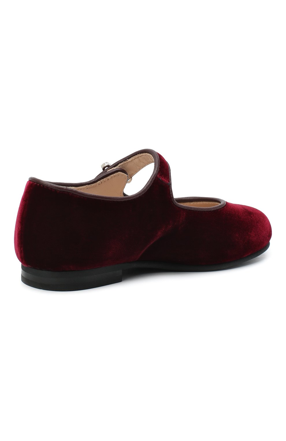 Балетки IL GUFO бордового цвета по цене 21600 руб., арт. G285/VELLUT0 ACC0PP/23-26, фото 3 Балетки IL GUFO, арт. G285/VELLUT0 ACC0PP/23-26, фото 3