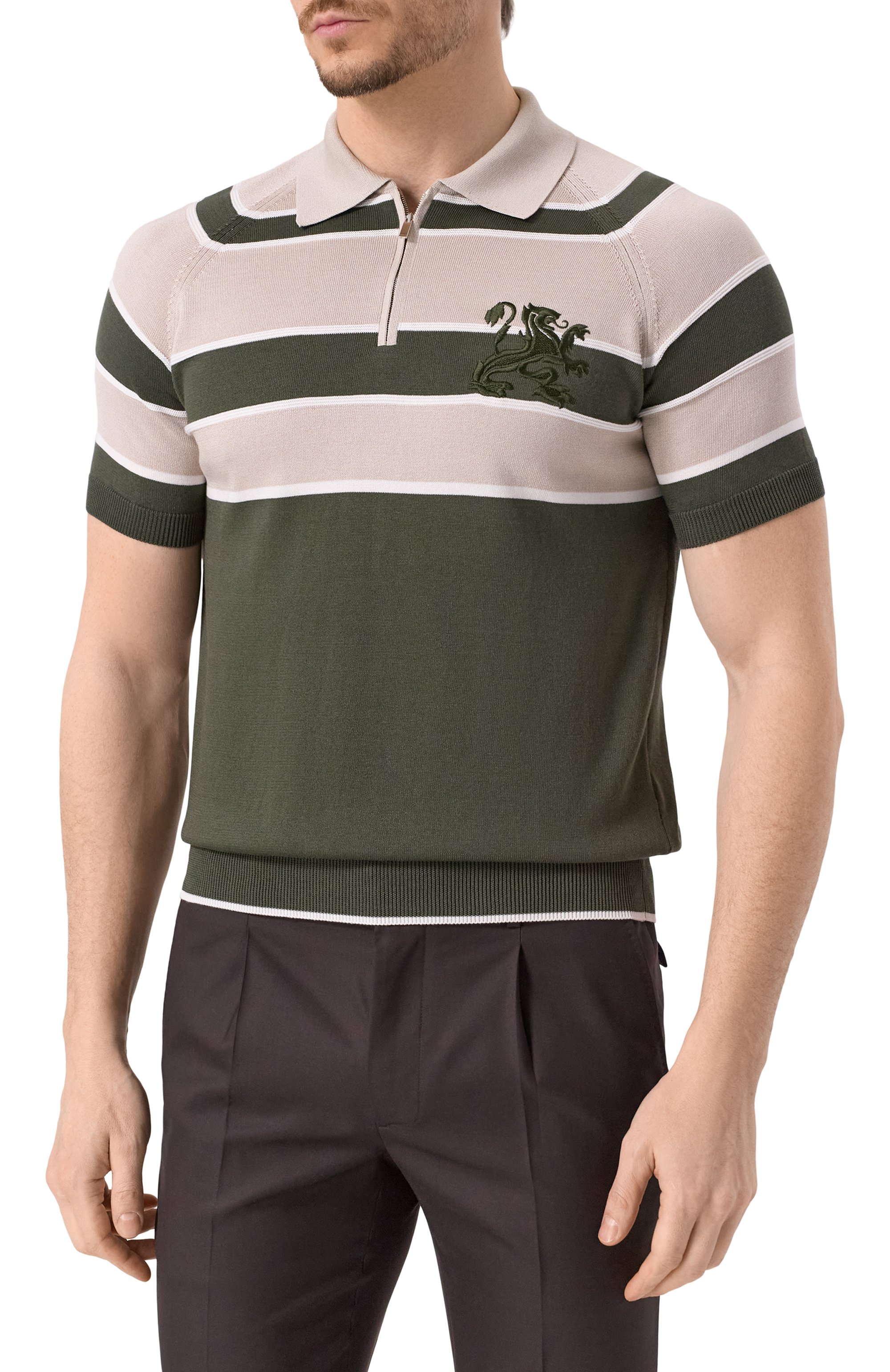 Поло из хлопка и шелка ZILLI, арт. KZP002M0142VBLS00, фото 3