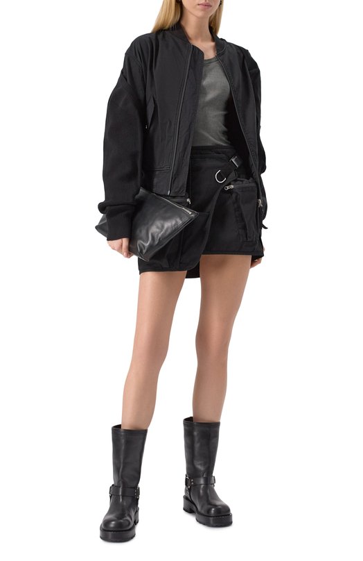 Хлопковый бомбер Helmut Lang P03HW102 Чёрный  P03HW102 Фото 2