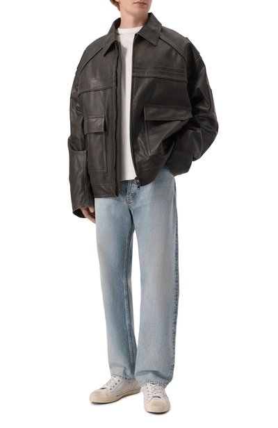 Мужские кожаные кеды v-star GOLDEN GOOSE DELUXE BRAND, арт. GMF00129.F000334