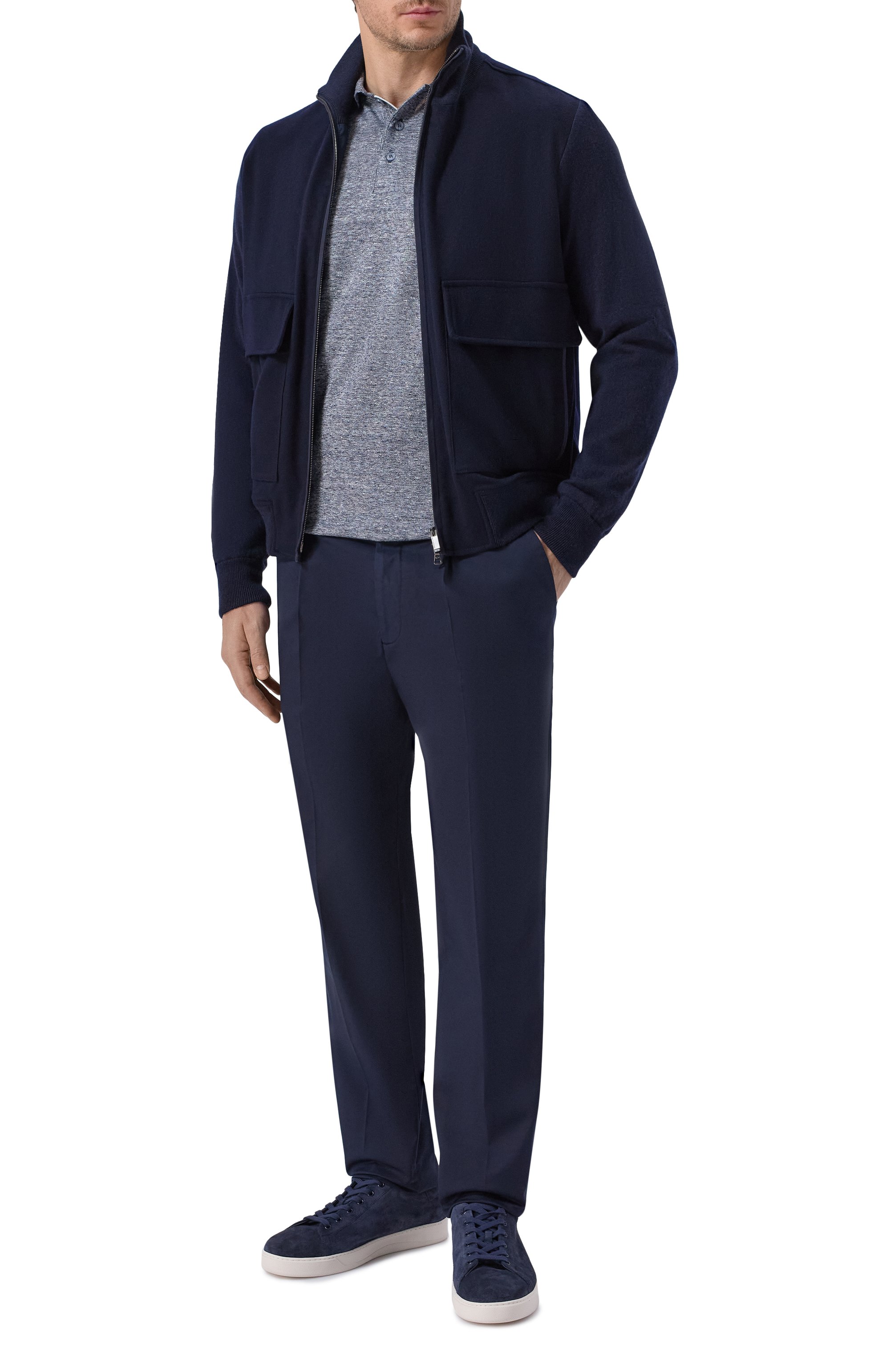 Поло изо льна и хлопка PAUL&SHARK, арт. 26411231, фото 2