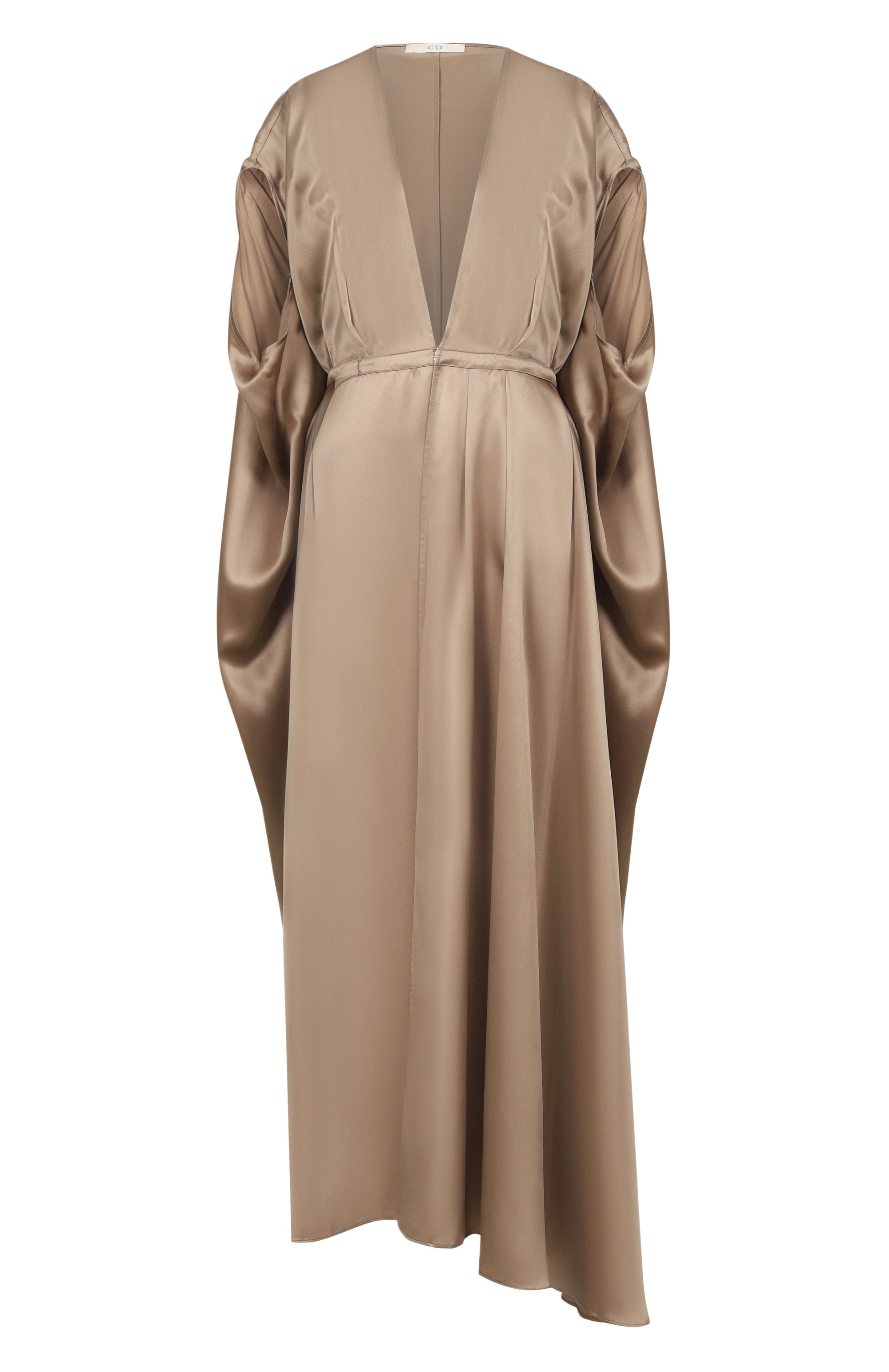 Атласное платье CO бежевого цвета по цене 129000 руб., арт. 4497NLSC-S26, фото 1 Атласное платье CO, арт. 4497NLSC-S26, фото 1