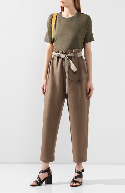 Брюки из смеси льна и хлопка BRUNELLO CUCINELLI, арт. M0H85P7219, фото 2