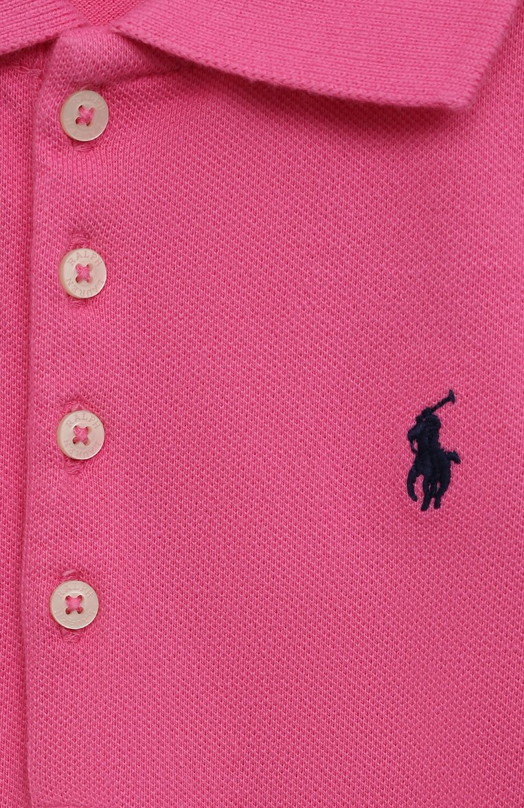 Детское хлопковое платье POLO RALPH LAUREN розового цвета, арт. 313624740 | Фото 3 (Рукава: Короткие; Материал внешний: Хлопок; Девочки Кросс-КТ: Платье-одежда; Случай: Повседневный; Драгоценные камни: Проставлено; Материал сплава: Проставлено; Ростовка одежда: 8 лет | 128 см)
